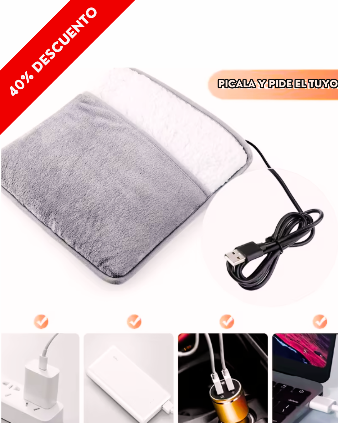 AbrigaPies USB Compact 🔋🧦 – El calor que va contigo