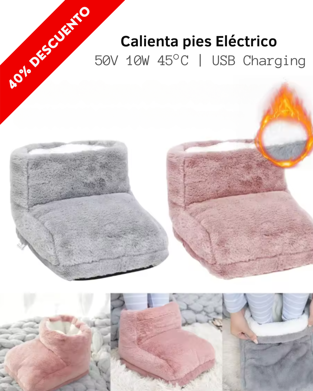 AbrigaPies Ultra Suave 🔌🔥 – Spa de Invierno para tus Pies