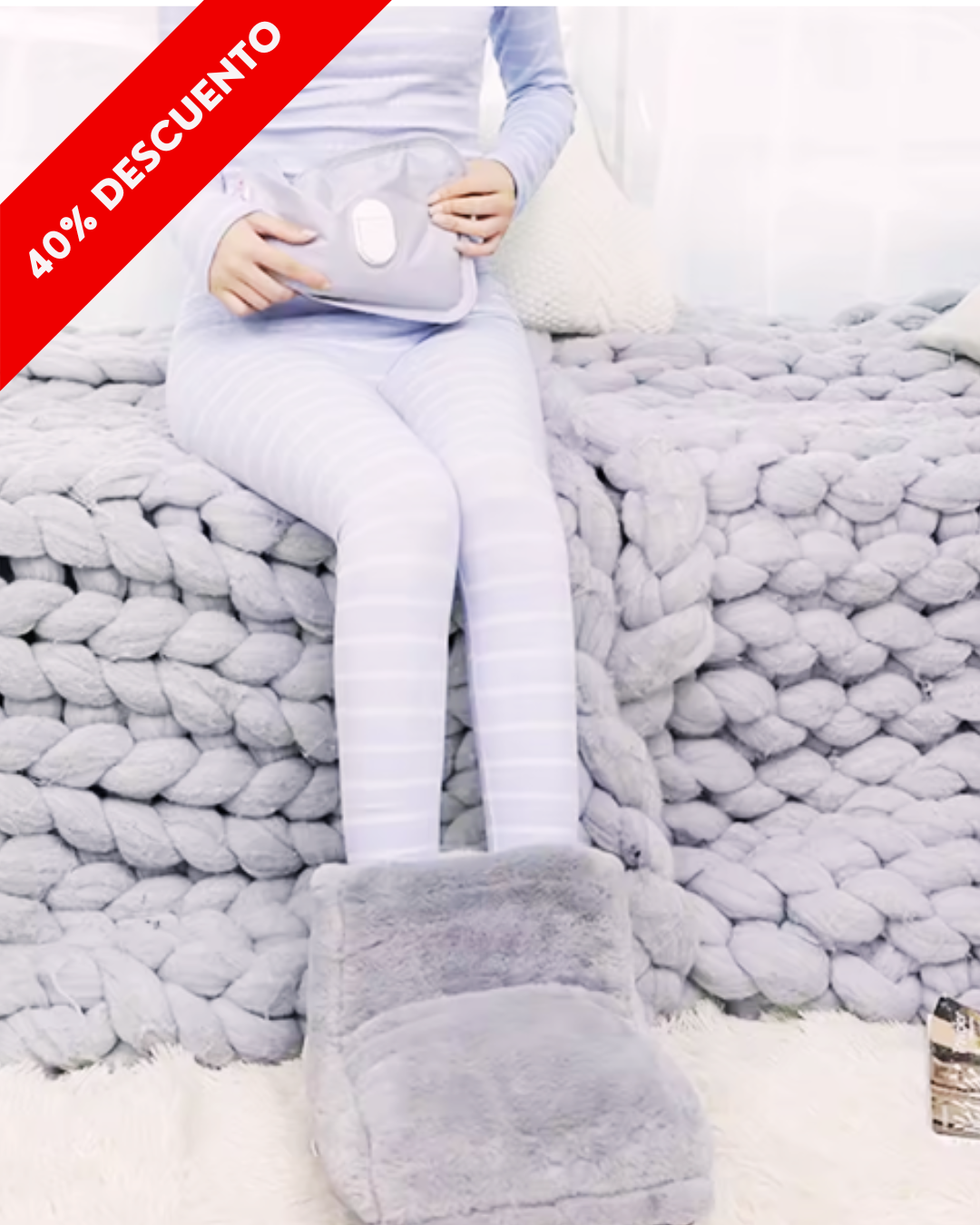 AbrigaPies Ultra Suave 🔌🔥 – Spa de Invierno para tus Pies